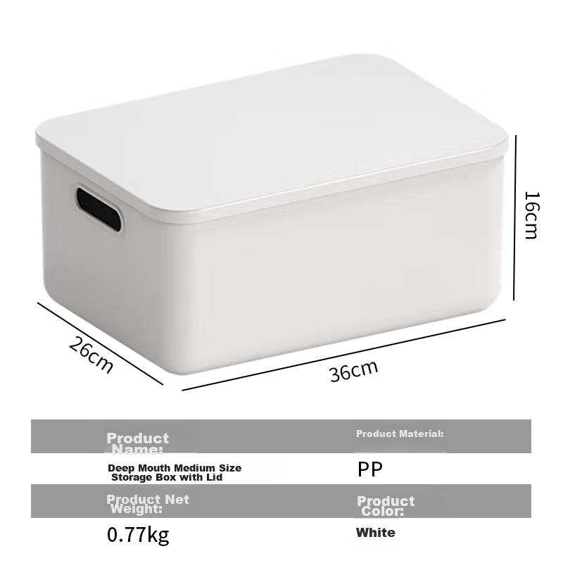 Vilscijon Desktop Storage Box, Japanese-Style Organizer Container, Snack And Miscellaneous Item Holder, Office Storage Basket