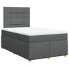 Box Spring Bed with Mattress Dark Gray 120 X 190 Cm Fabric