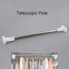Teleskopische Kleiderstange Ausziehbar Edelstahl Vorhangstange Ohne Bohren DIY Dekoration tringle rideaux