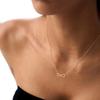 Women Gold Infinity Pendant Necklace Creative Twisted Wire Design Symbolizing Sacred And Lasting Love