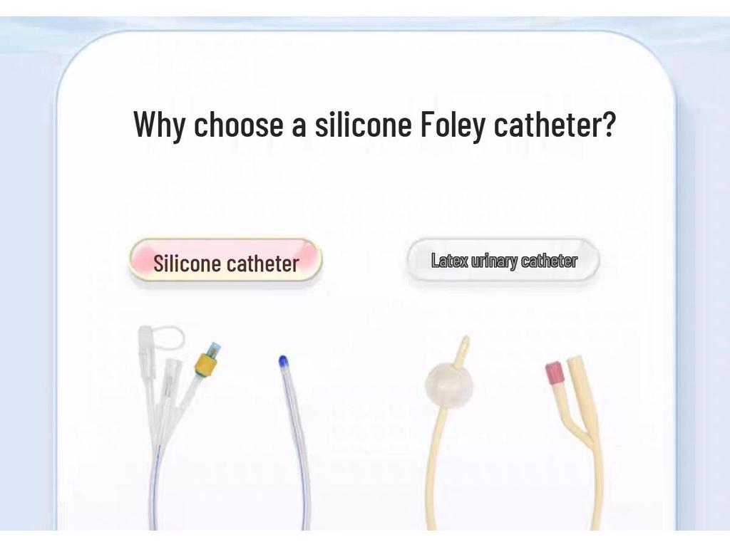 Sterile Silicone Foley Catheter: Double/Triple Lumen with Balloon Connector for Male/Female Bladder Irrigation and Drainage Bag