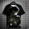 Tattoo Girl Pattern Men's T-Shirt Cartoon 3d Printed Oversized Sweatshirt For Men Bad Girl Harajuku Top Short Sleeve T Shirts