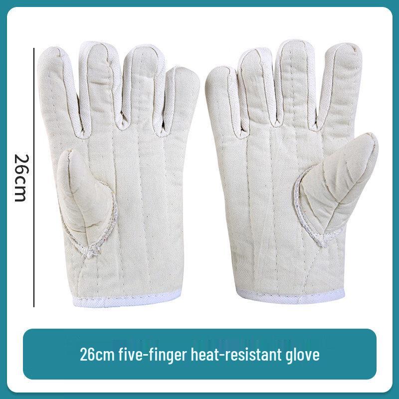 ZISIZ Five-Finger Extended Heat-Resistant Oven Glove