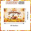 Happy Thanksgiving Placemats Set of 4, Turkey Placemats for Party Supplies, 12 X 18 Inch