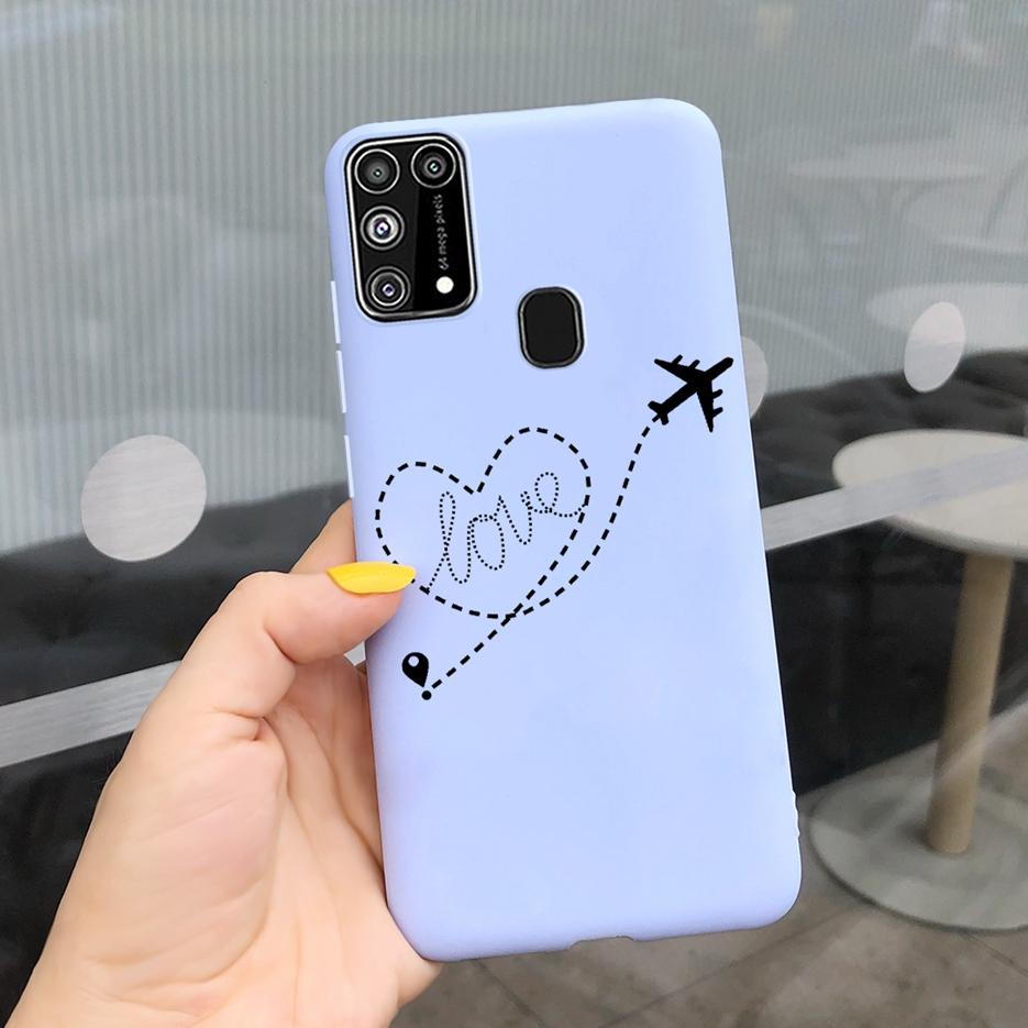For Samsung Galaxy M31 Case SM-M315F Cute Bear Cartoon Painted Cover Phone Case For Samsung M31 M 31 GalaxyM31 Bumper Soft Funda