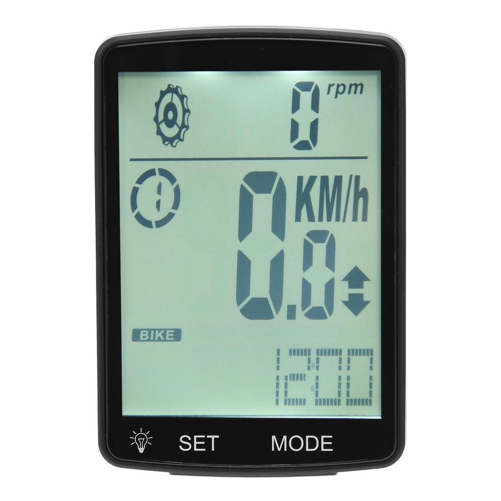 2,8 Zoll LED-Bildschirm Fahrradcomputer Leuchtend Multifunktions-Stoppuhr Fahrradtacho Weiß