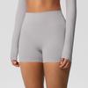 Women Sports Shorts High Waist Yoga Shorts Body Shaping Peach Butt Effect Tummy Control Shorts Elastic Waistband Solid Color Cropped Pants for Running