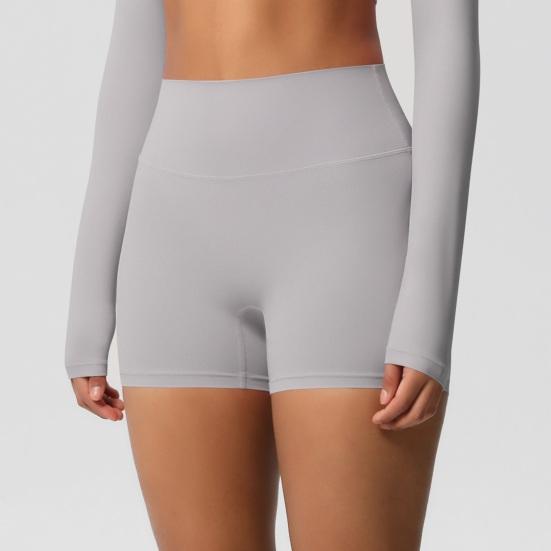Women Sports Shorts High Waist Yoga Shorts Body Shaping Peach Butt Effect Tummy Control Shorts Elastic Waistband Solid Color Cropped Pants for Running