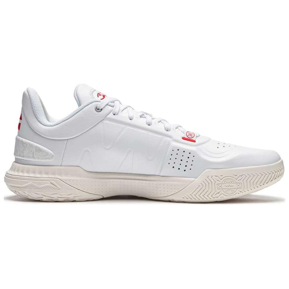 Li Ning Wade Generation Z Comfortable Minimalist Non-Slip Wear-Resistant Low-Top Basketball Shoes Men sneaker White ABPU039-1