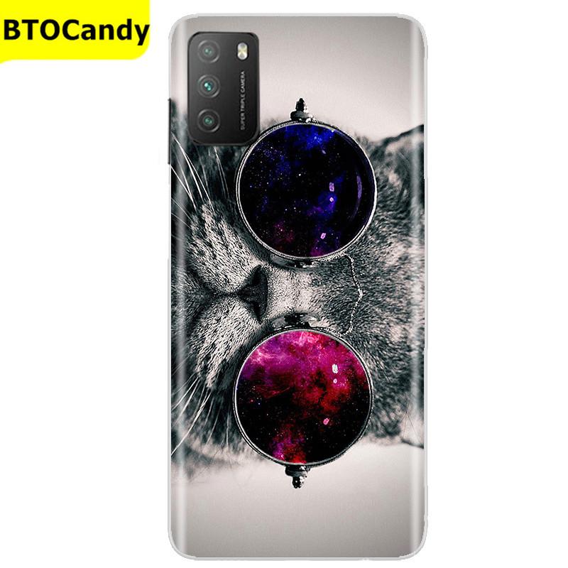 Für POCO M3 Hülle, Weiche Silikon-Rückseite, Telefonhülle für Xiaomi Poco M3 Pro 5G, Rückseitige Abdeckung, Weiche TPU Coque für POCO M 3 M3 Silikonhülle