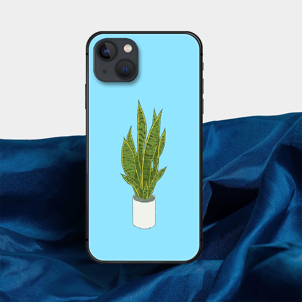 Green Plant Phone Case For iPhone Samsung Galaxy Redmi Xiaomi Oppo OnePlus Note S A 7 8 9 10 11 12 13 14 20 21 22 23 53 54 Pro Max Plus Ultra TPU Soft