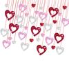 36Pieces Glittering Sequins Heart Pendant Love Heart Ornament For Valentines Day Wedding Bridal Showers Engagement Party