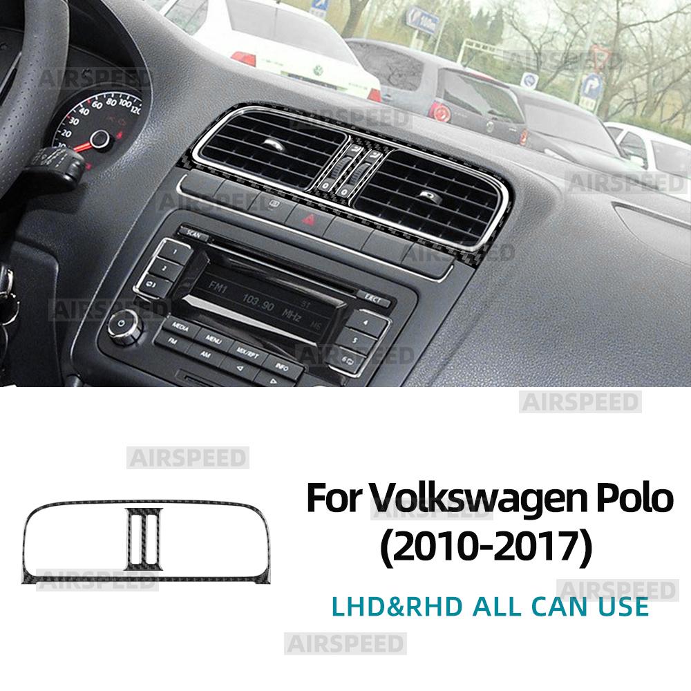 

Real Soft Carbon Fiber Sticker For Volkswagen VW Polo MK5 6R 2010 2011 2012 2013 2014 LHD RHD Car Center Console Outlet Trim