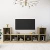 TV Furniture 4 Pcs Sonoma Oak 72x35x36.5 Cm Engineered Wood