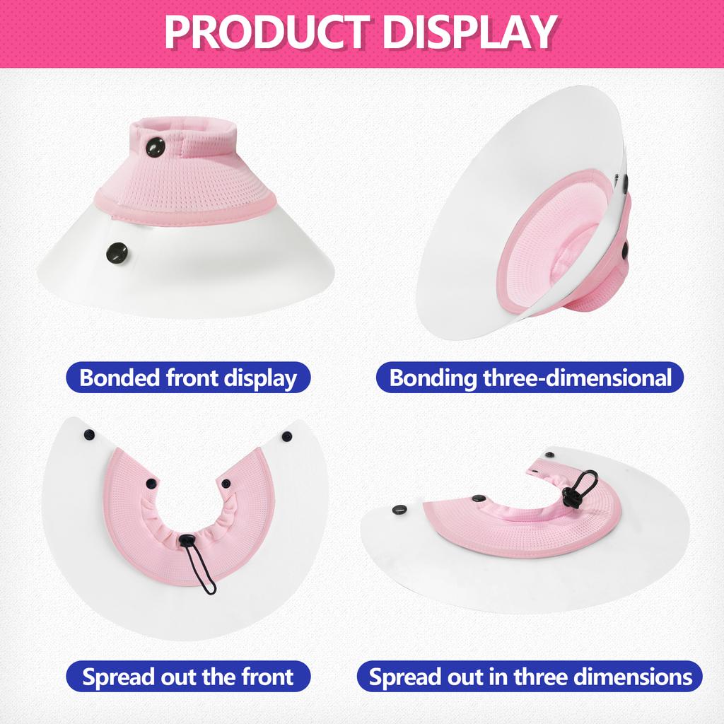 Pet Recovery Collars & Cones for Cats After Surgery,Adjustable Cone Surgical E-Collar Prevent Biting and Stop Licking Wound