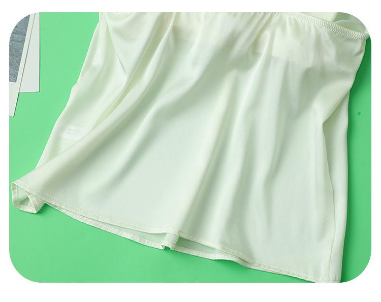 19 Momme Mulberry Silk V-Neck No-Bra Camisole Tank Top for Women - Thin Summer Base Layer