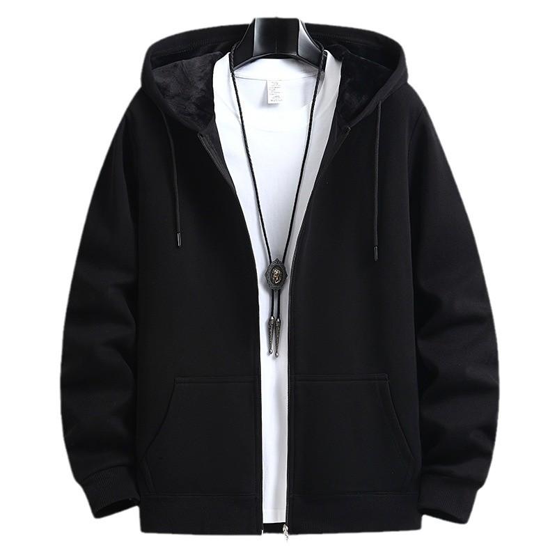 2024 Men's American Trend Hooded Cardigan Sweatshirt: Spring/Autumn Zip-Up Jacket for Couples