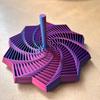 3D Optical Illusion Folding Toy: Polygon Carrot Tower Spiral