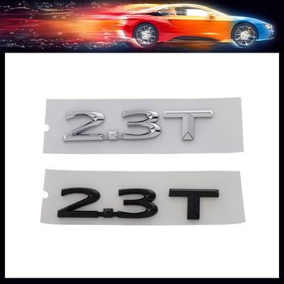 3D Premium 2.3T 2.3 T Letters for Car Fender Trunk Rear Bonnet Decal Emblem Badge Sticker