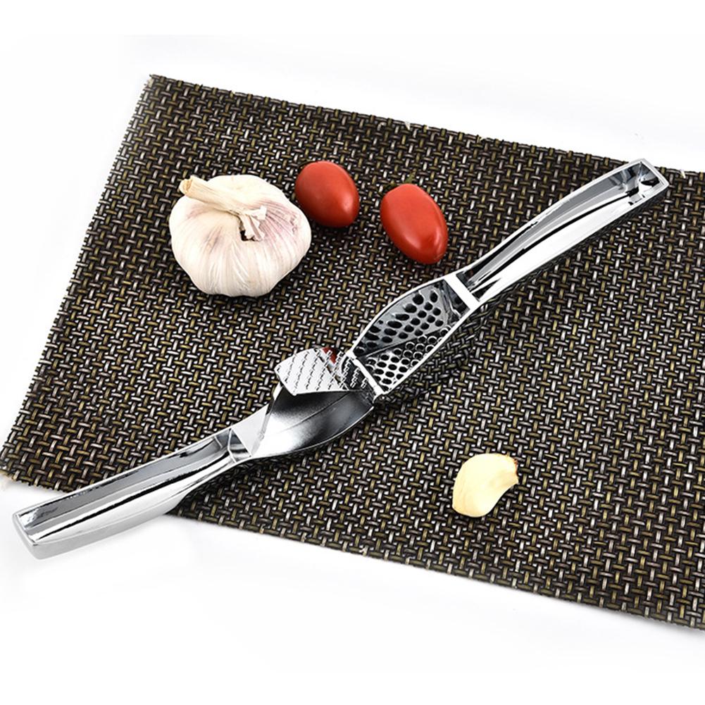 Garlic Press Stainless Steel Alloy Cutter Ginger Crusher Meat Presser Grinder Kitchen Squeeze Tool