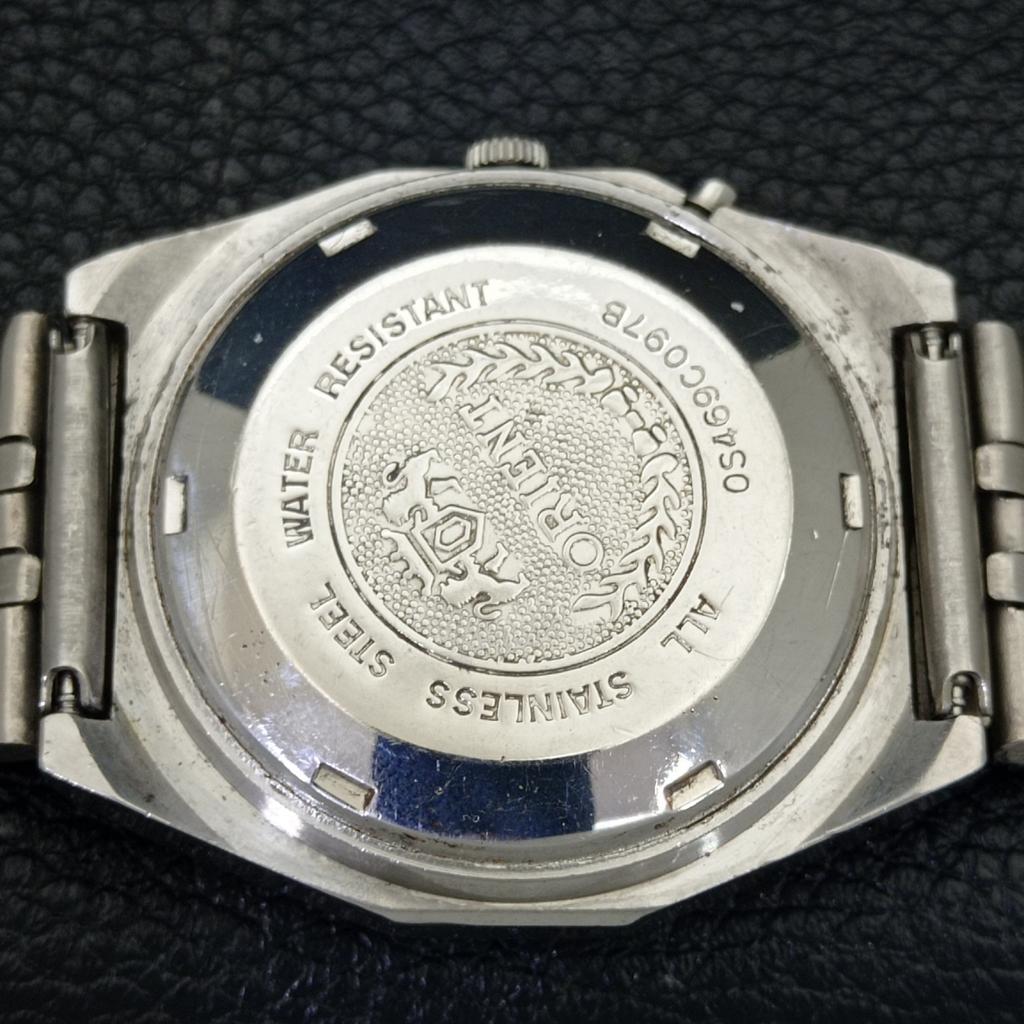 GENUINE VINTAGE ORIENT AUTOMATIC 46941 JAPAN MENS BLUE DIAL WATCH A500348-2 R151b-a500348
