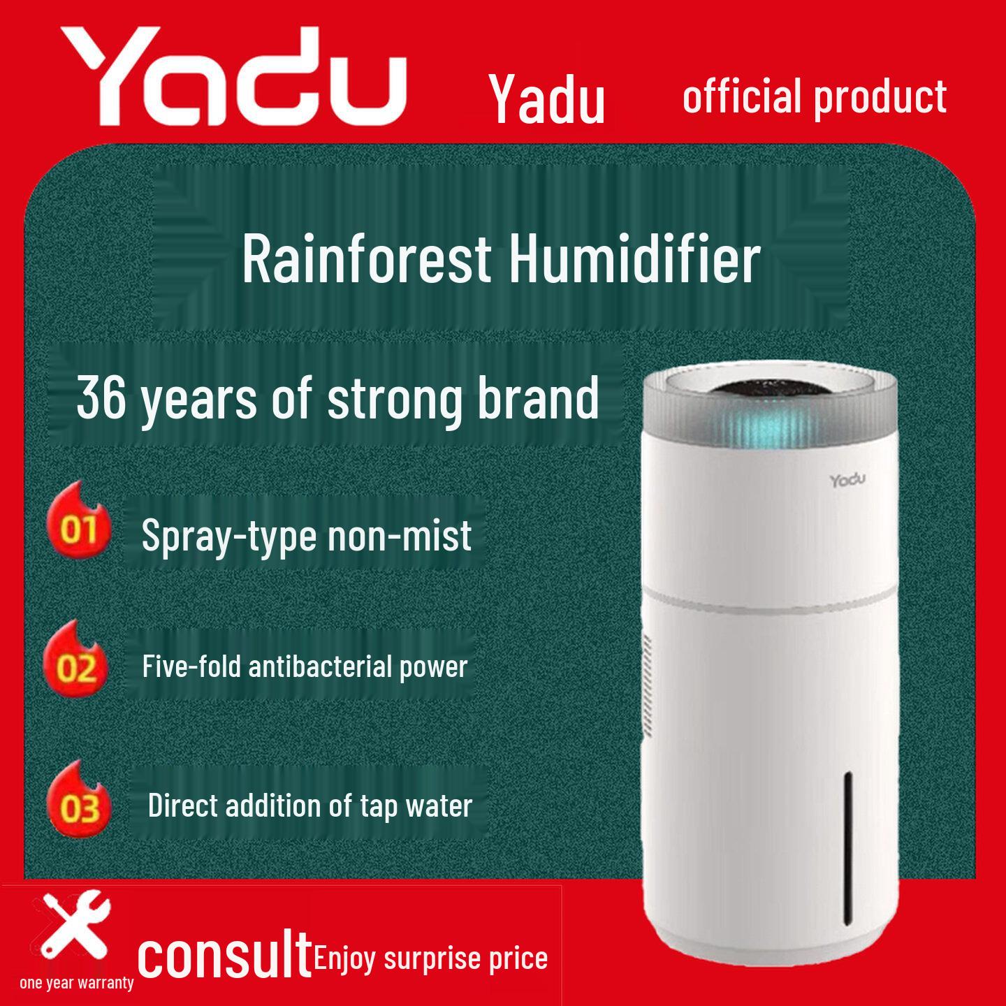 

Yadu SZ800-T8 Mistless Spray Humidifier, Silent 8L Capacity for Bedroom and Baby Use