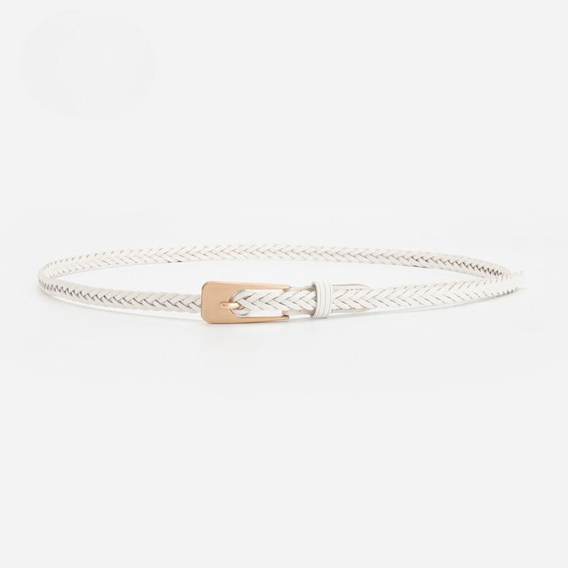 Twill Woven Belt for Women Ins Style Pin Buckle Skirt Trousers Belt Versatile Decorative Waist Rope for Women