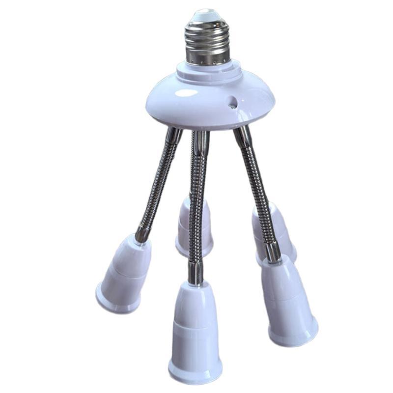 A03F-Photography Adapter Converter E27 Light Socket Splitter E27 Light Bulb Adapter Adjustable Multi Bases Household Lamps
