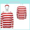 Wheres Wally Cosplay Costume With Knit Fabric For Anime Role Play Adults And Kids
