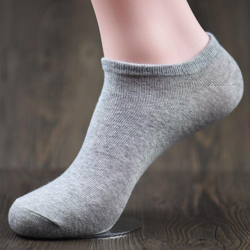 Boat Socks Men's Solid Colour Spring and Summer Thin Section of Cotton Anti-odour Low-top Socks Invisible Short Casual Short Sports Socks
