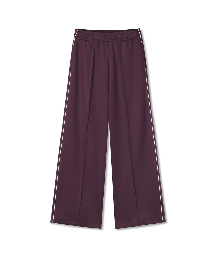 Michikoleondeonkosino Lace-Trimmed Jersey Pants Deep Purple