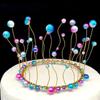 Bandeau Perle Couronne Fleur Lumineux Bandeau Guirlande LED Lumineuse Décoration Fête de Noël