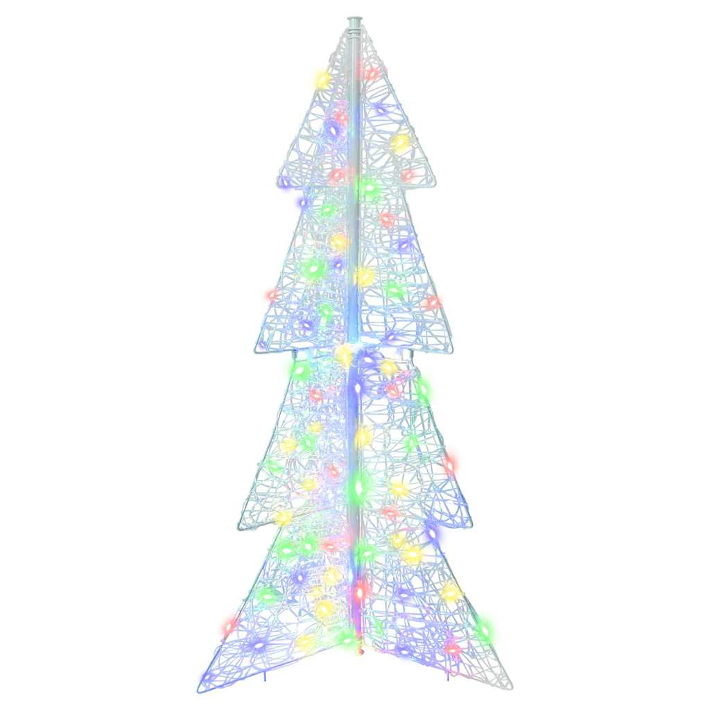 Christmas Tree with 100 Multicolor LEDs 120 cm Acrylic