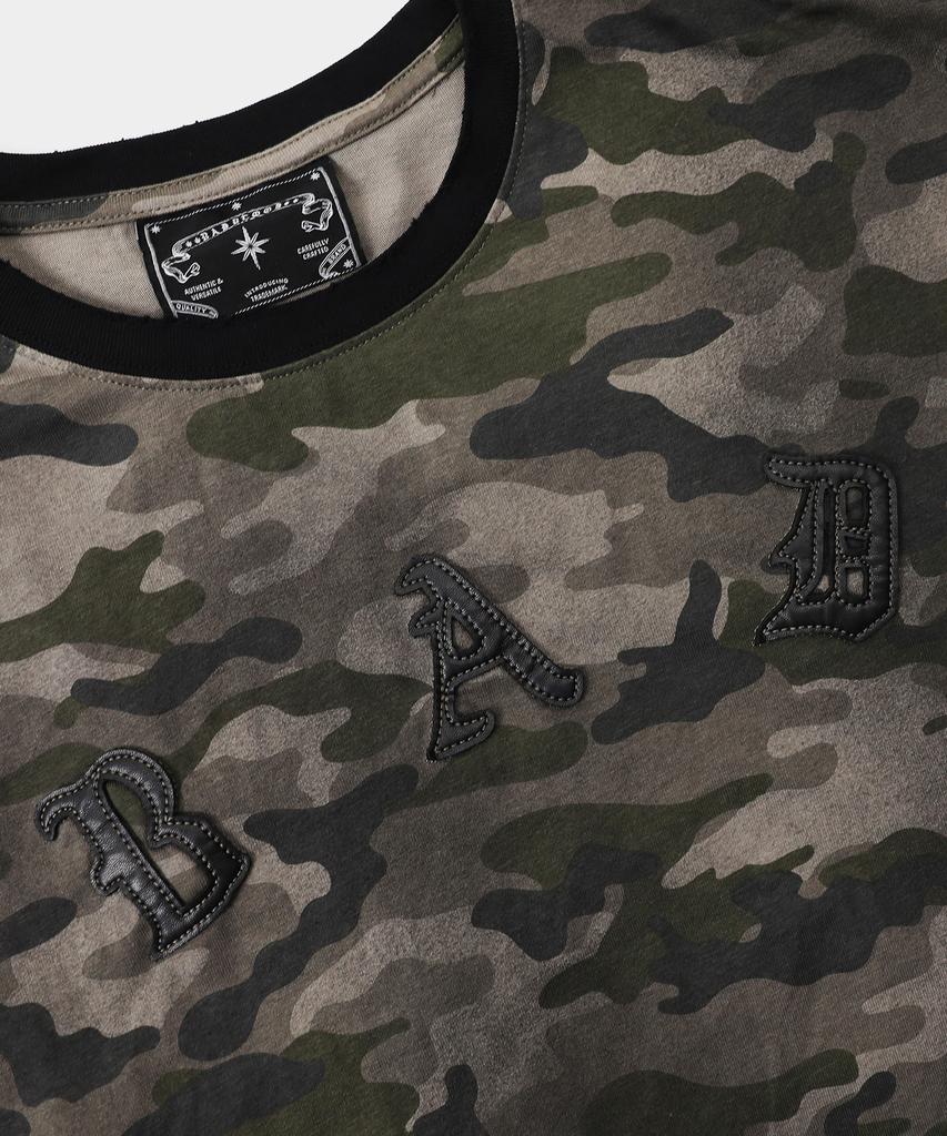 BADBLOOD Cosmo Bad Patch Ringer Long Sleeve - Green Camo