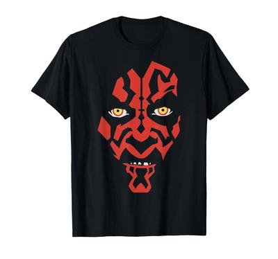 T-shirt Star Wars Dark Maul Silhouette Visage Large_