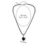 Modische Kristall-Herz-Anhänger-Halskette für Damen Heiße Mädchen Schwarze Lederseil-Choker-Halsketten Süßer Cooler Y2k Schmuck