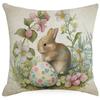 New Easter Pillowcase Retro Rabbit Easter Egg Flowers Decoration Pillow Sofa Cushion Cover
