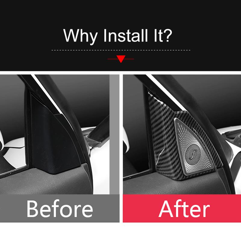 For Toyota Highlander XU70 Kluger Hybrid     2024 ABS Car A Pillar Triangle Audio Stereo Speaker Bezel Cover