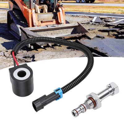 Solenoid Valve Coil and Hydraulic Spool Valve Stem Kit Replacement for 653 751 753 763 773 863 864 873 883 963 Skid Steer Loader 6667687