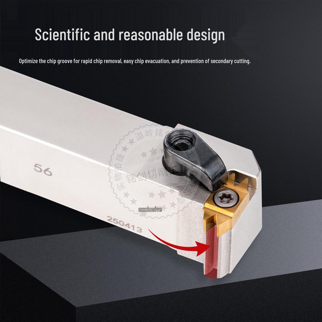 40° CNC Lathe Tool Holder Double Tooth Pulley for Quenched Cast Iron and Steel Parts (2.34/3.56)