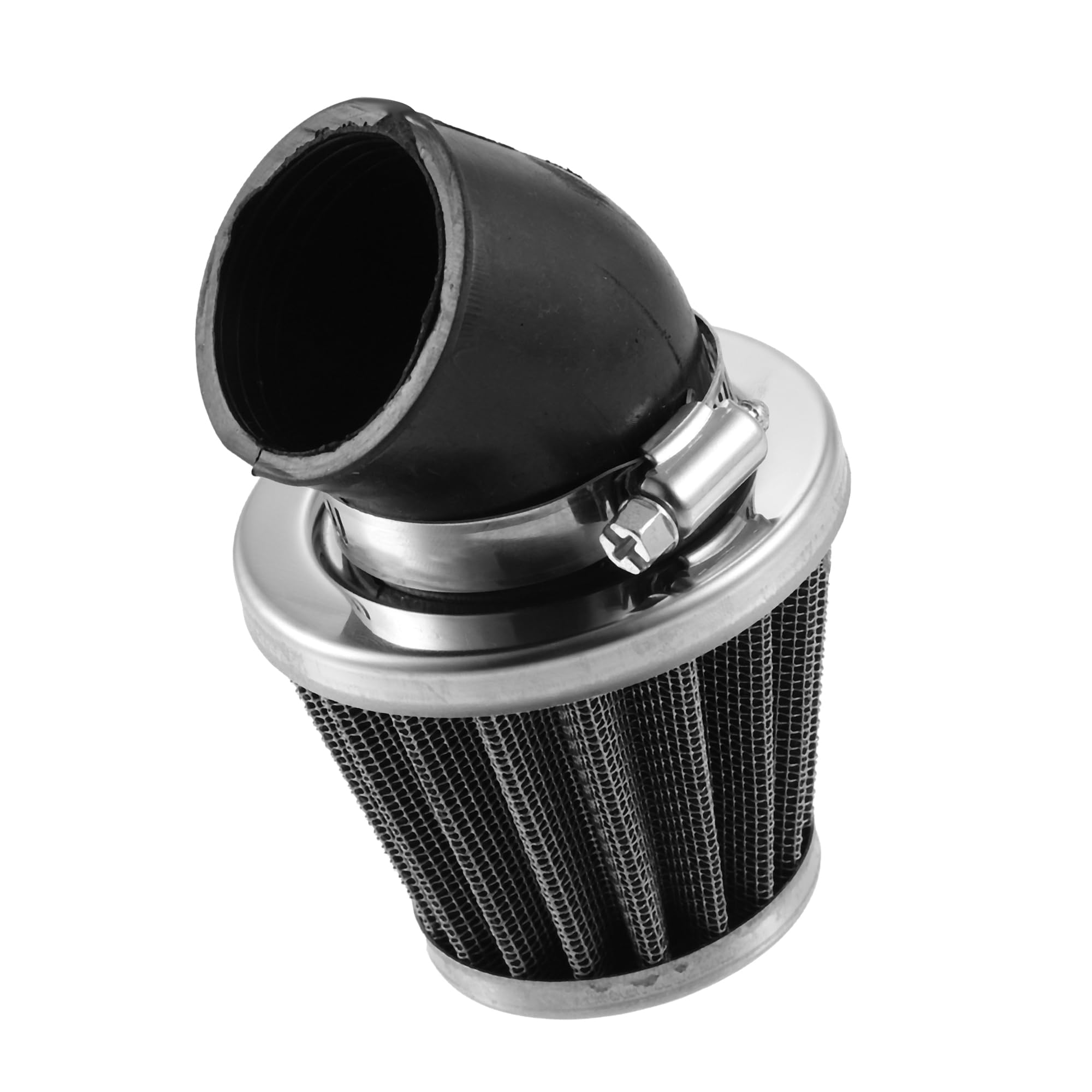 

A ABSOPRO Мотоциклетный конусный воздушный фильтр-патрубок Универсальный 38мм Круглый Конический Воздушный Фильтр Замена Нержавеющая Сталь Серебристый Тон