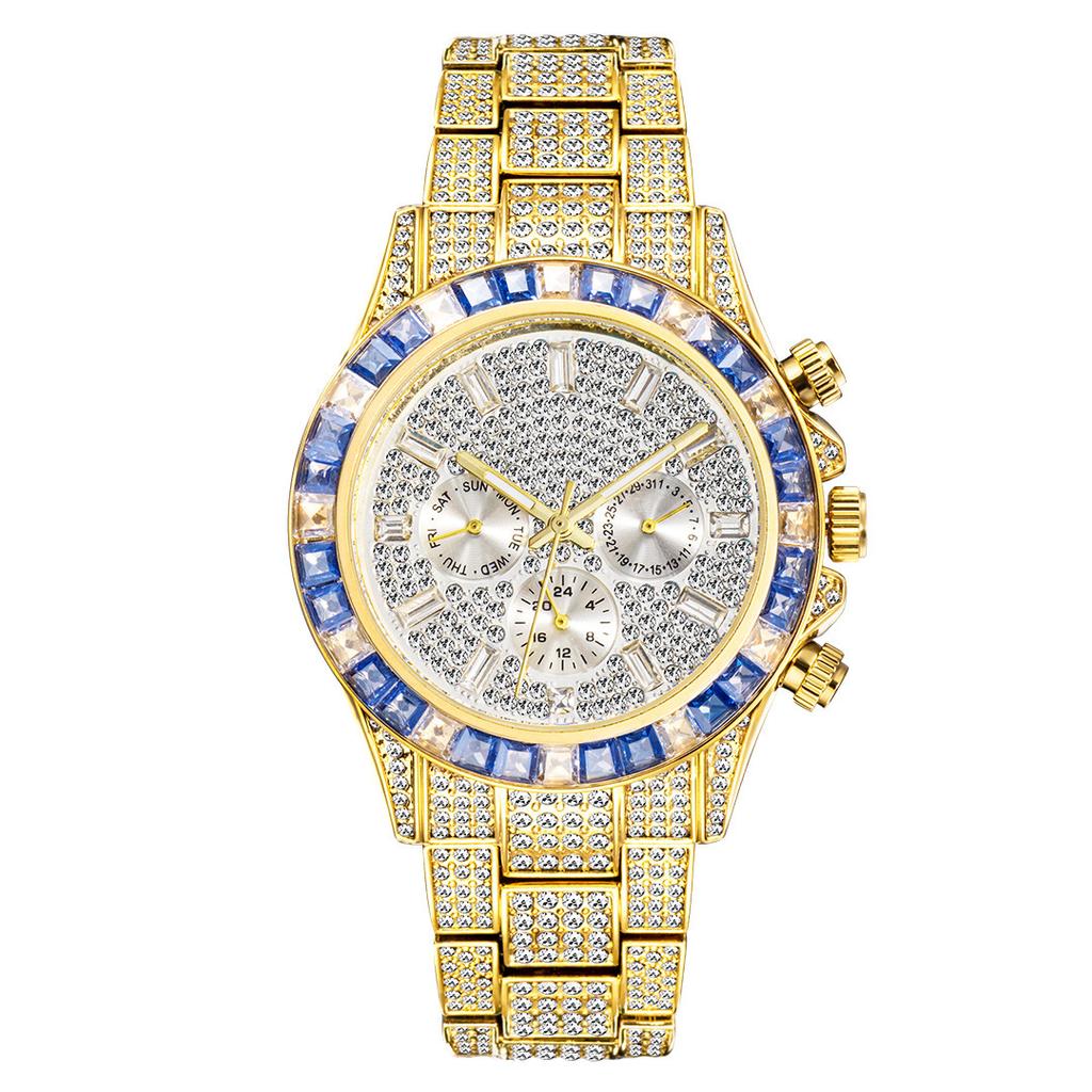 Fashionable Gypsophila Full Diamond British Men's Watch