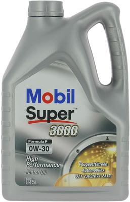 Engine Oil 0W-30 Synthetic - MOBIL - Super 3000 - Formula-V - 5L Can - High Performance