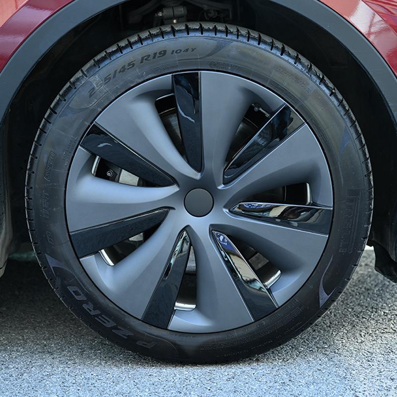 19Inch Wheel Hubcap for TESLA Model Y 2019-2024 4PCS Performance Replacement Hub Cap Automobile Wheel Full Rim Cover Accessories