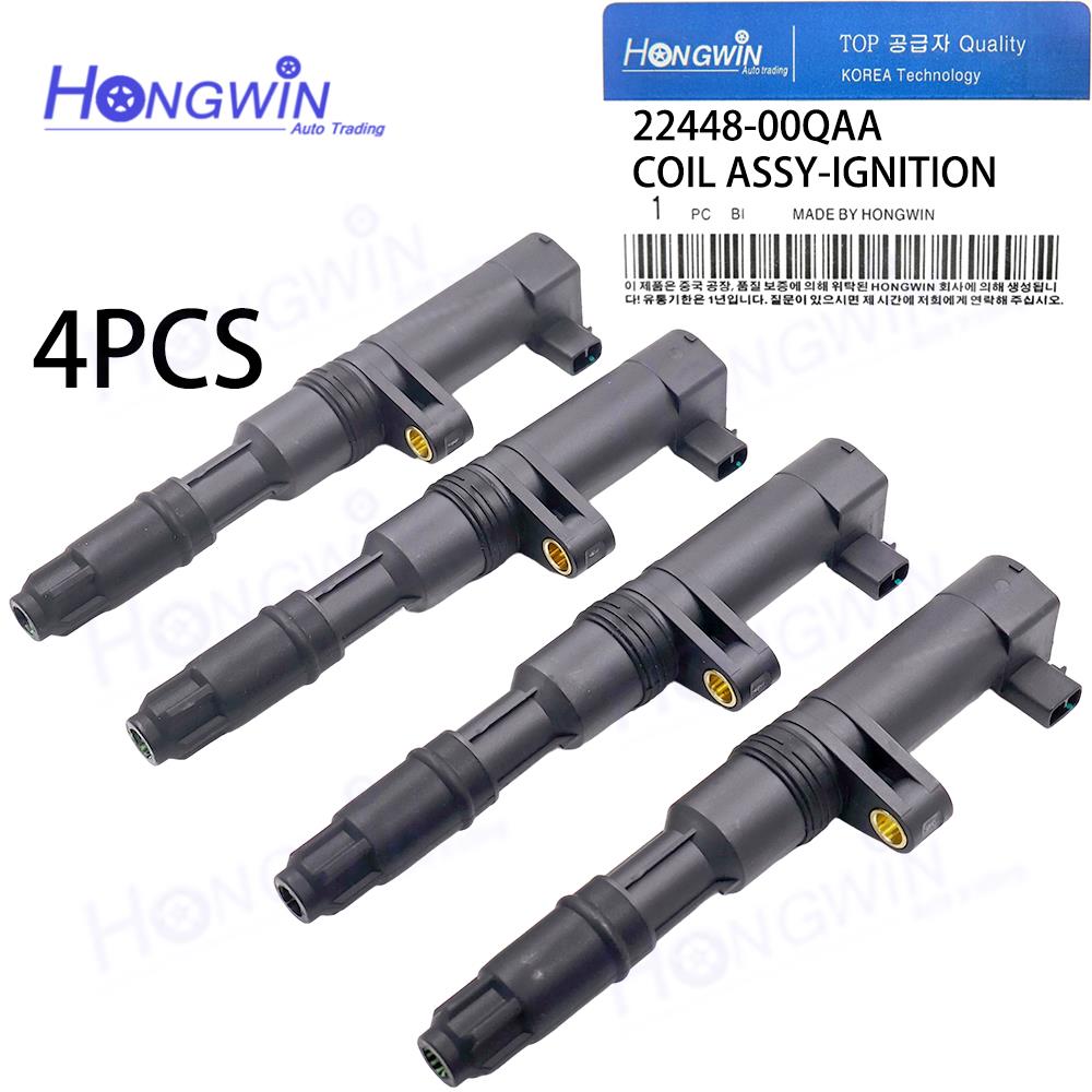 4PCS 7700107177 22448-00QAA Ignition Coil Plug For Renault Clio Espace Grand Scenic Kangoo Laguna Logan Megane Nissan Opel Ignition Coil