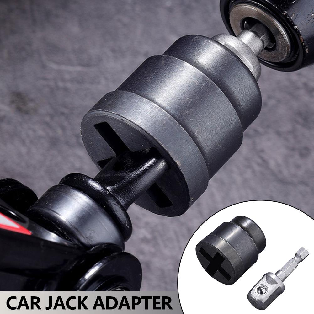 Scissor Car Jack Adapter Rv Stabilizer Jack Drill Adapter Car Disassemble Tool Steel Ball Joint Rod Impact Wrench Tool