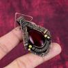 Red Fire Labradorite Pendant Copper Wire Wrapped Pendant Natural Gemstone Jewelry