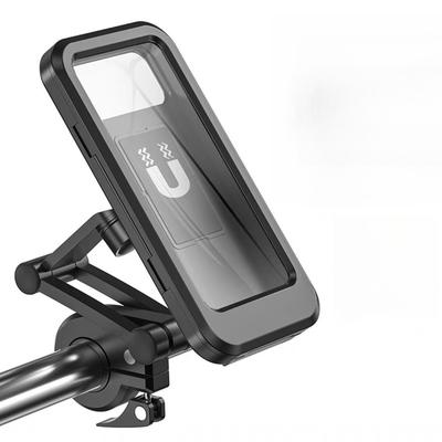 Touchscreen Motorcycle Phone Holder with Fully Enclosed Waterproof Bag