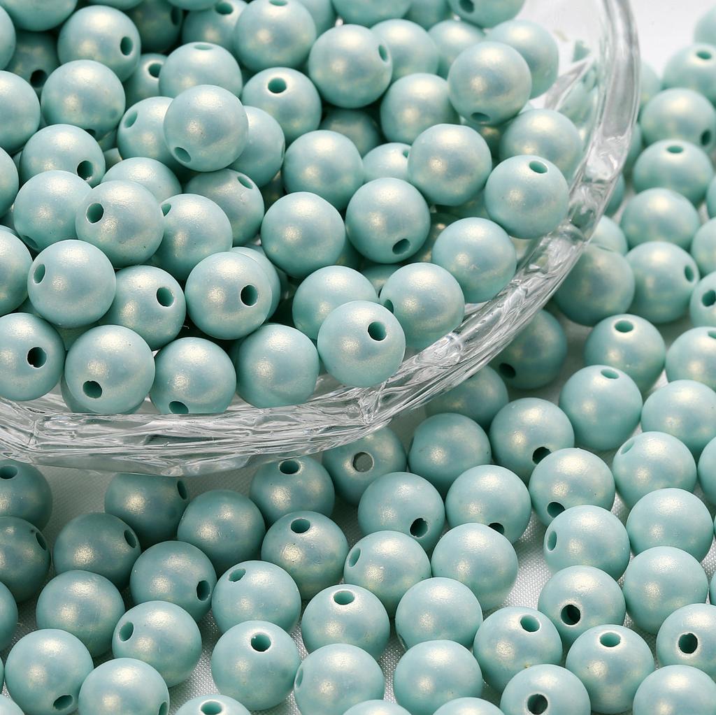 30-100Pcs/lot 6-12mm Round Acrylic Matte Beads Loose Spacer Beads For Necklace Bracelets DIY Jewelry Making Supplies Accessories