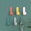 20/4pcs Towel Hook Plastic Door Hanger Self Adhesive Wall Hanger Hat Racks Key Hanger Wall Organizer Home Decor Key Holder